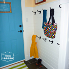 Coat Hooks Hung at thehappyhousie