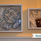 Laundry Room Art Shadow Boxes after painting
