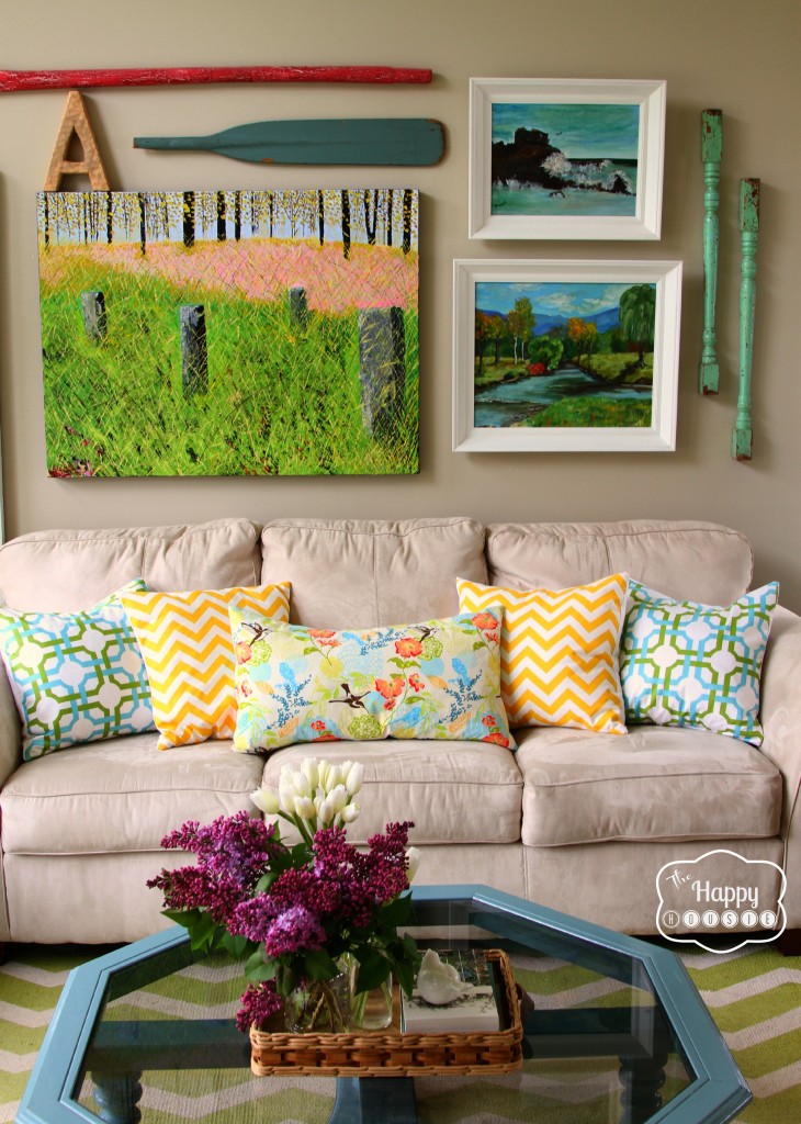 8 Spring Changes in the Living Room at thehappyhousie