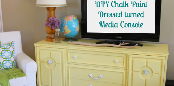 Lightening Up the Living Room with a DIY Chalk Paint Dresser turned Media Console