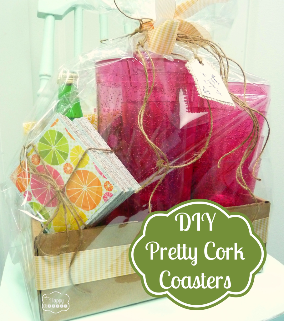 DIY Pretty Cork Coasters by thehappyhousie