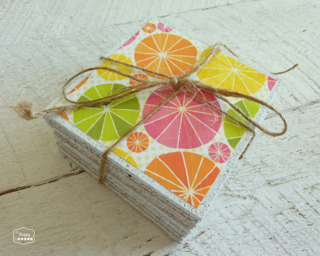 cork coasters hostess gift tied by thehappyhousie