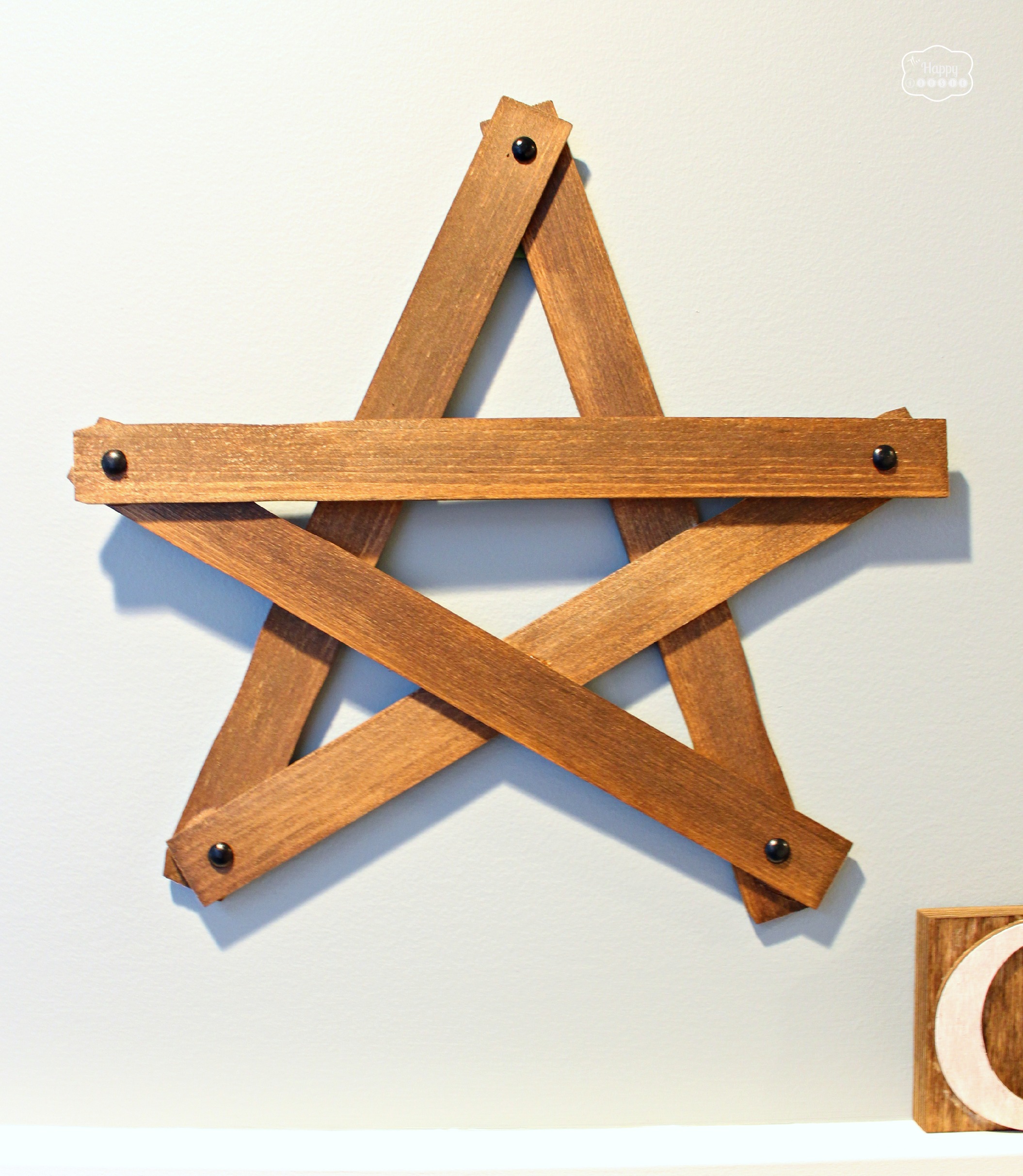 Quick and Easy DIY Rustic Paint Stick Stars The Happy Housie
