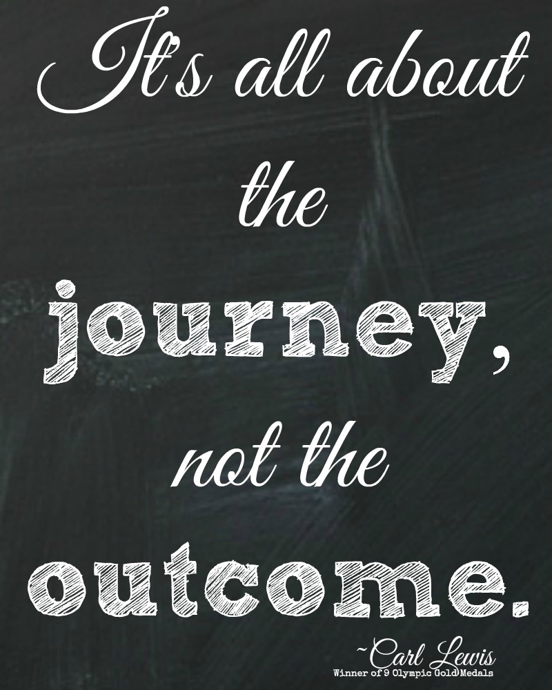 It's all about the journey Olympic quote printable by The Happy Housie