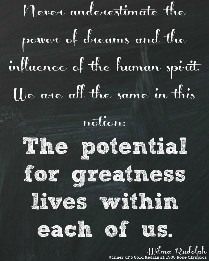 Potential for Greatness Olympic Printable Quote by The Happy Housie