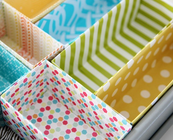 cereal box drawer dividers from i heart organizing