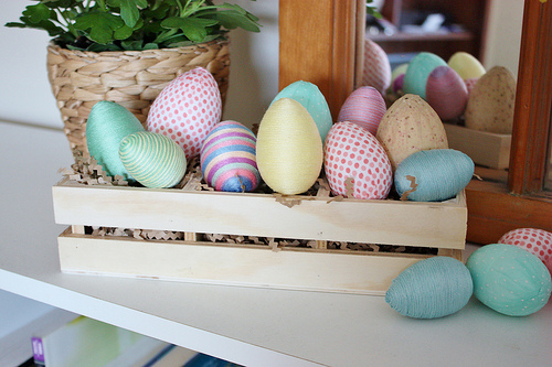 Twine Wrapped Easter Eggs at Small Home Big Start
