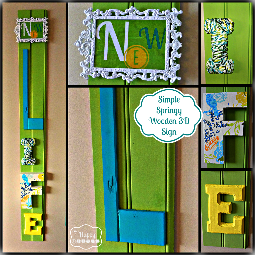 NEW LIFE Simple Springy Wooden 3D Sign at thehappyhousie
