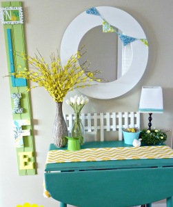 Welcome Spring! Decorating in the Dining Room at thehappyhousie