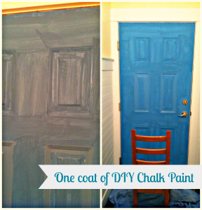 one coat chalk paint on metal door