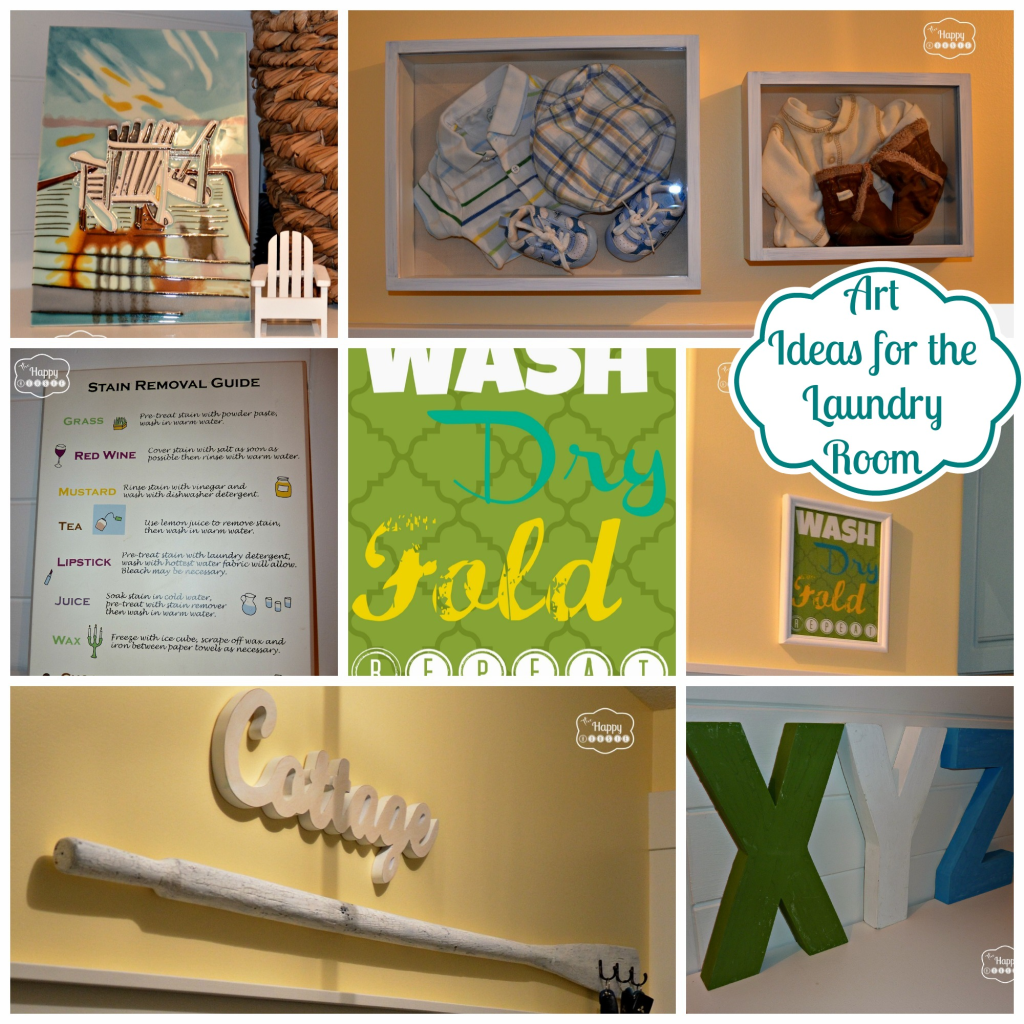 Art Ideas for the Laundry Room at thehappyhousie