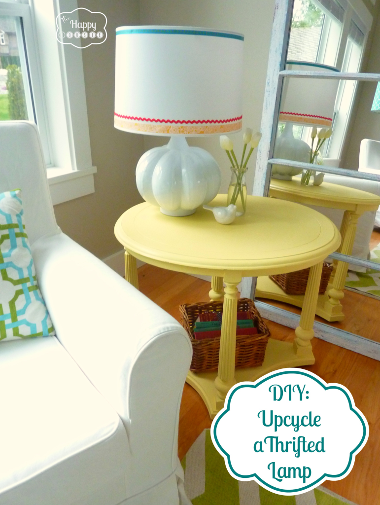 DIY Upcycle a Thrifted Lamp at thehappyhousie