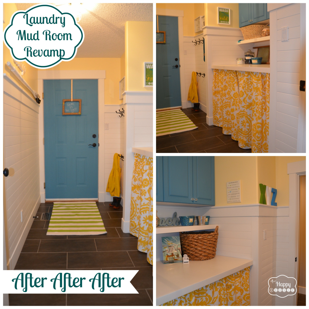 Laundry Mud Room Revamp after at thehappyhousie