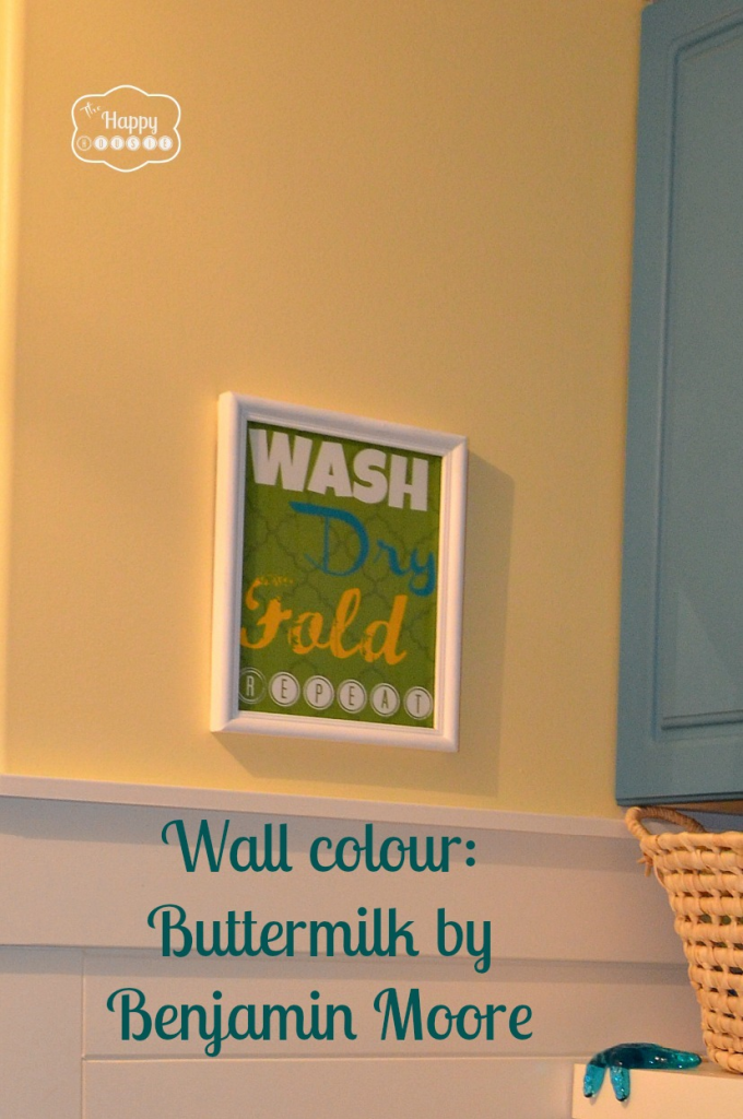 Laundry Mud Room wall colour Buttermilk by Benjamin Moore at thehappyhousie