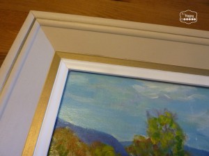thrifted oil painting closeup frame at thehappyhousie