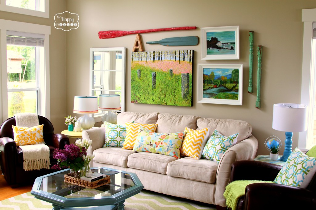 13 Spring Changes in the Living Room at thehappyhousie