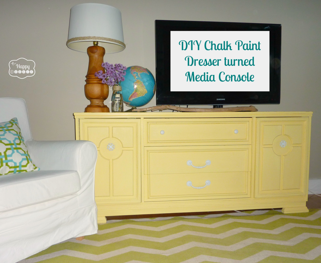 2 DIY Chalk Paint Dresser turned Media Console