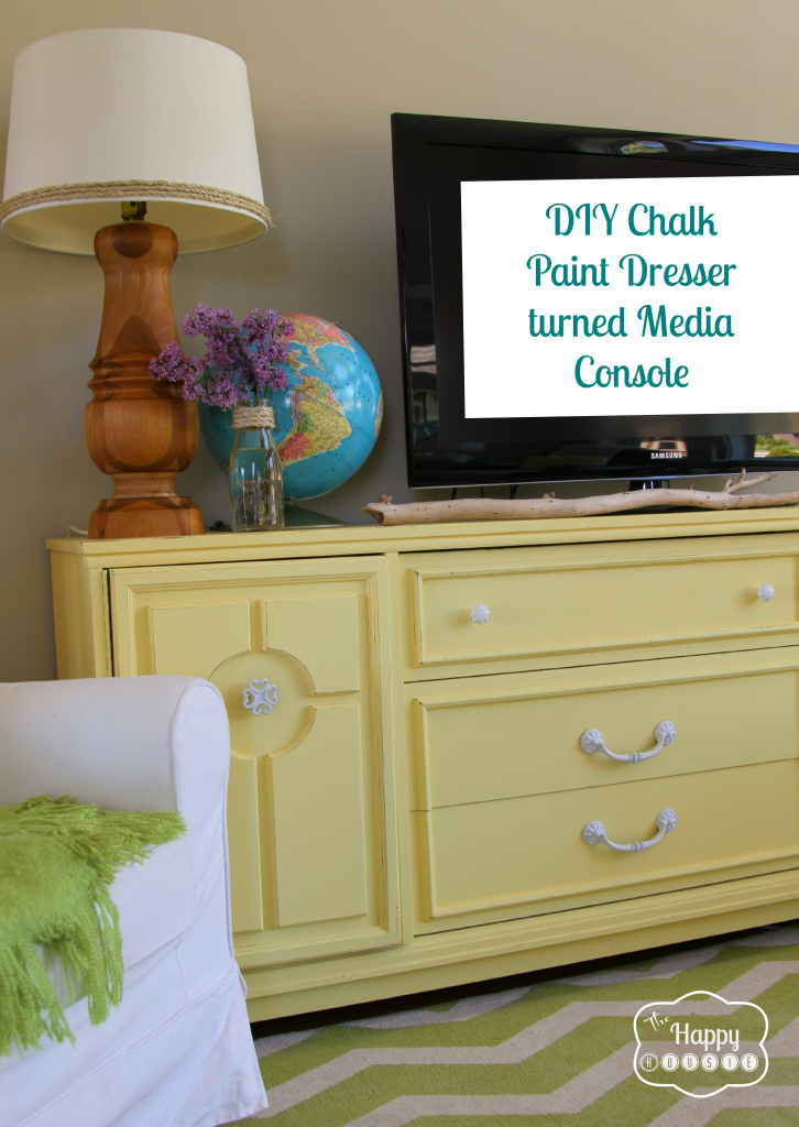 DIY Chalk Paint Dresser turned Media Console 2 at thehappyhousie