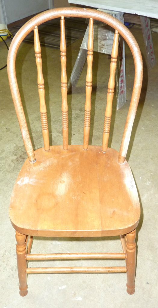 before of chair dipped n striped diy chalk painted chair at thehappyhousie