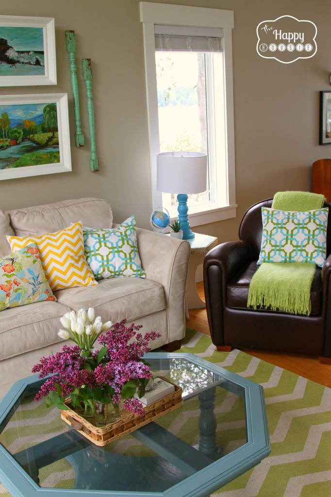 7 Spring Changes in the Living Room at thehappyhousie