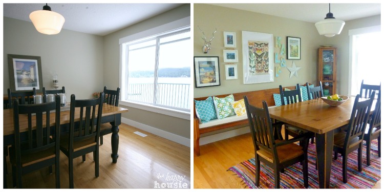 Before and After at The Happy Housie - dining room