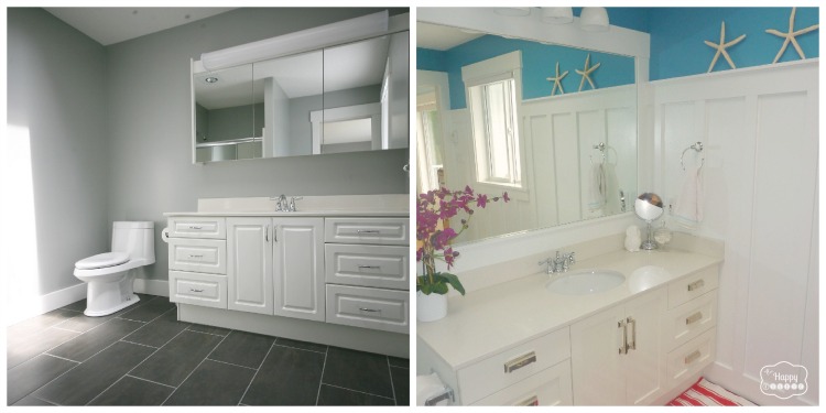 Before and After at The Happy Housie - ensuite