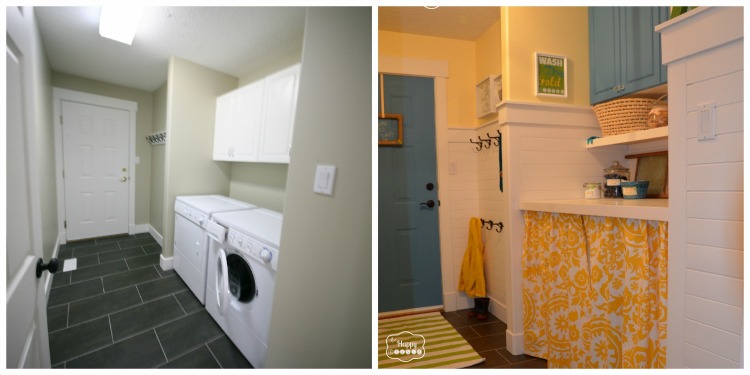 Before and After at The Happy Housie - laundry room