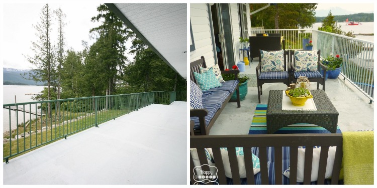 Before and After at The Happy Housie - the deck