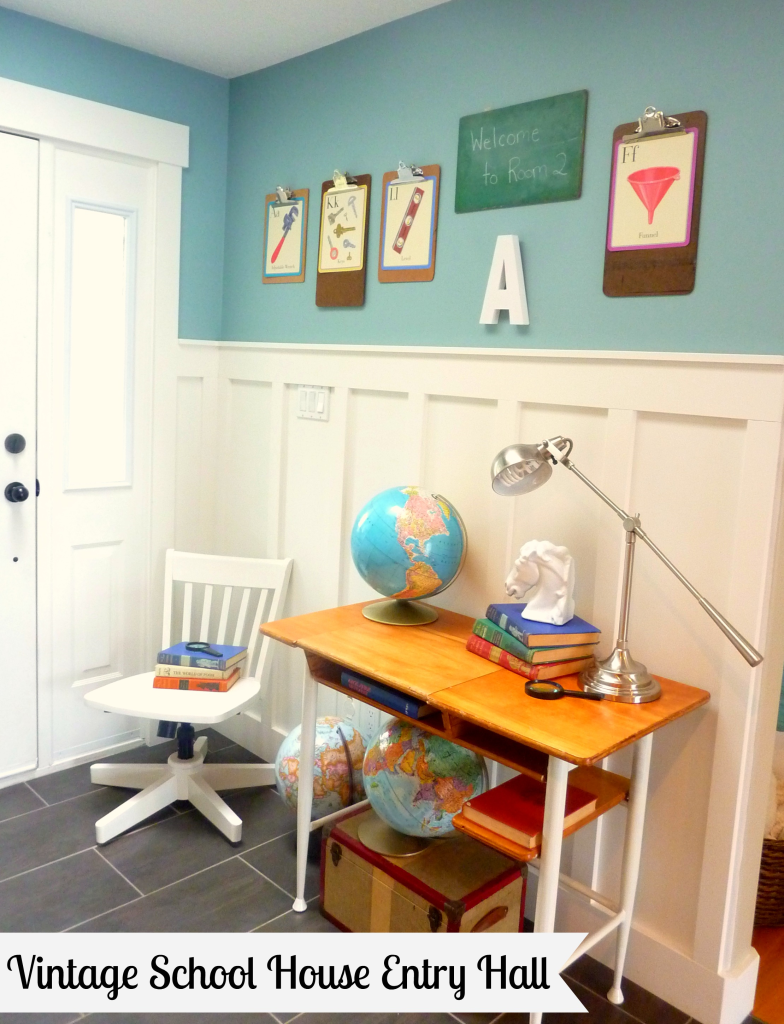 Vintage School House Entry Hall 1 room 3 ways at thehappyhousie