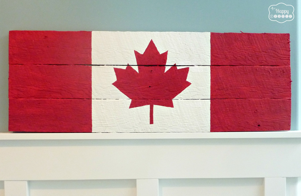 canada flag pallet sign tutorial 1 at thehappyhousie