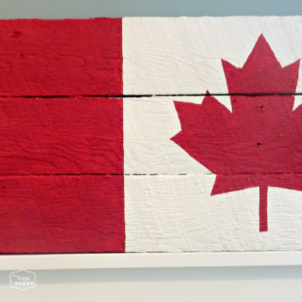canada flag pallet sign tutorial 2 at thehappyhousie