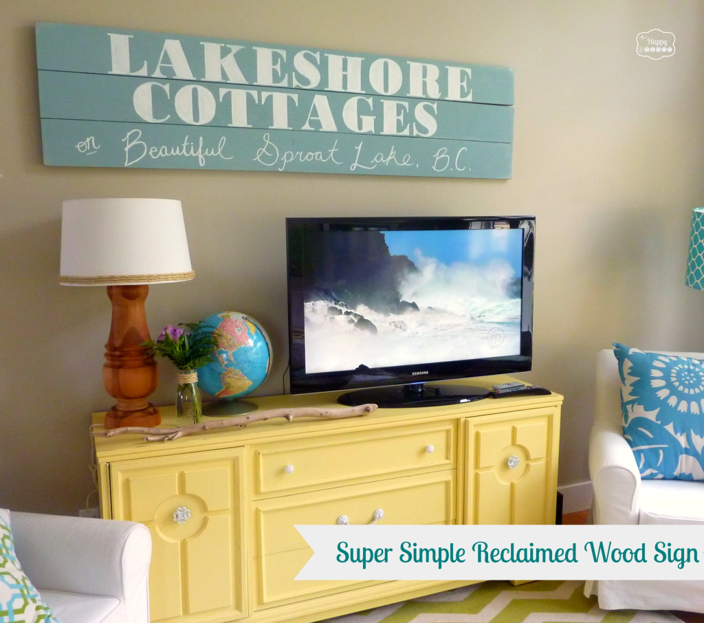 super simple reclaimed wood sign tutorial from thehappyhousie