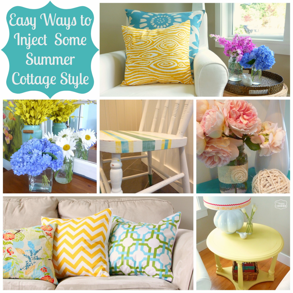 Easy Ways to Inject Some Summer Cottage Style collage at thehappyhousie