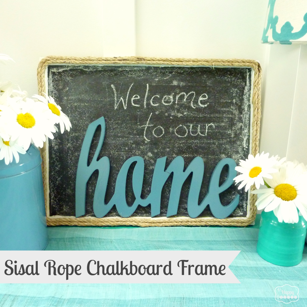 Sisal Rope Chalkboard Frame at thehappyhousie