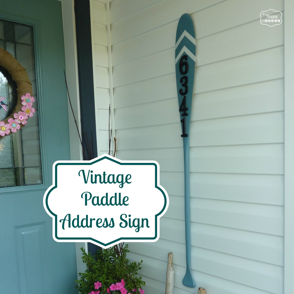 Vintage Paddle Address Sign at thehappyhousie
