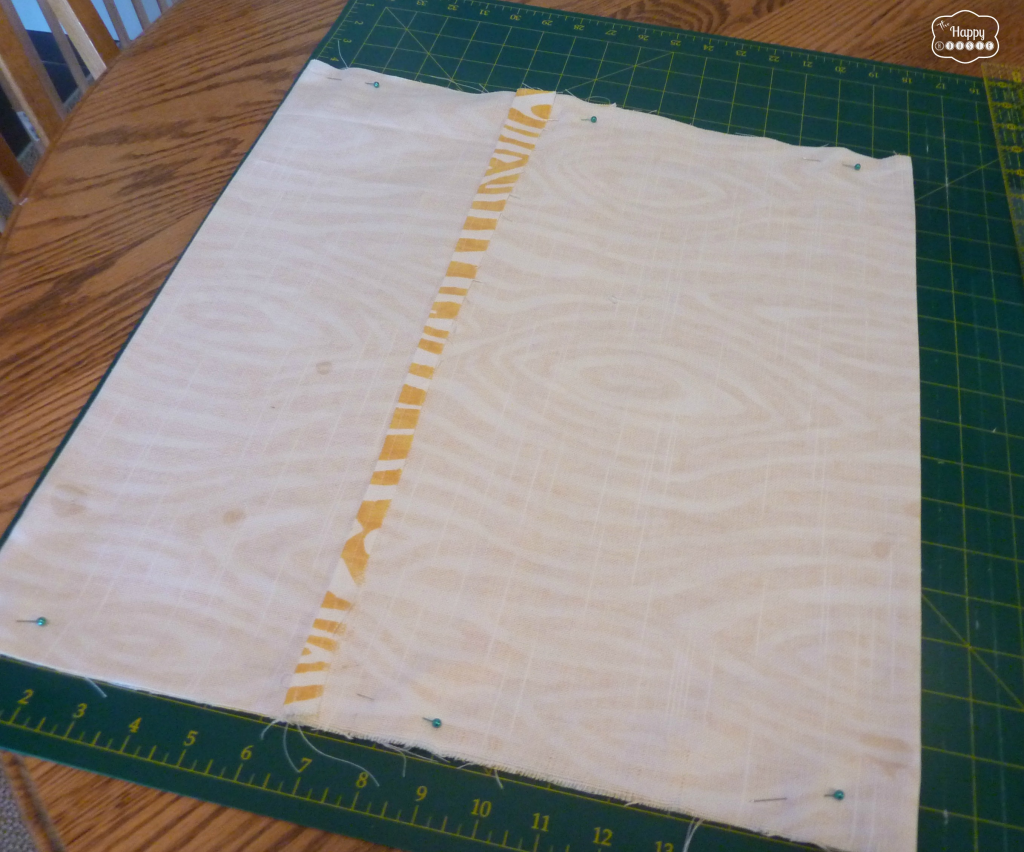 fold it over to get the correct size iron flat and pin for one piece extra large envelope pillows