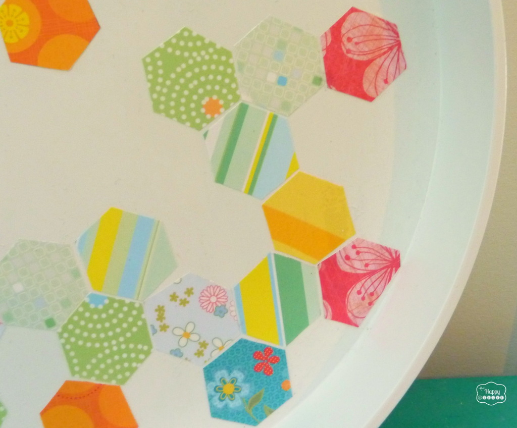 DIY Hexagon Tray closeup at thehappyhousie