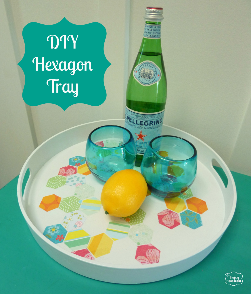 DIY Hexagon Tray finished at thehappyhousie