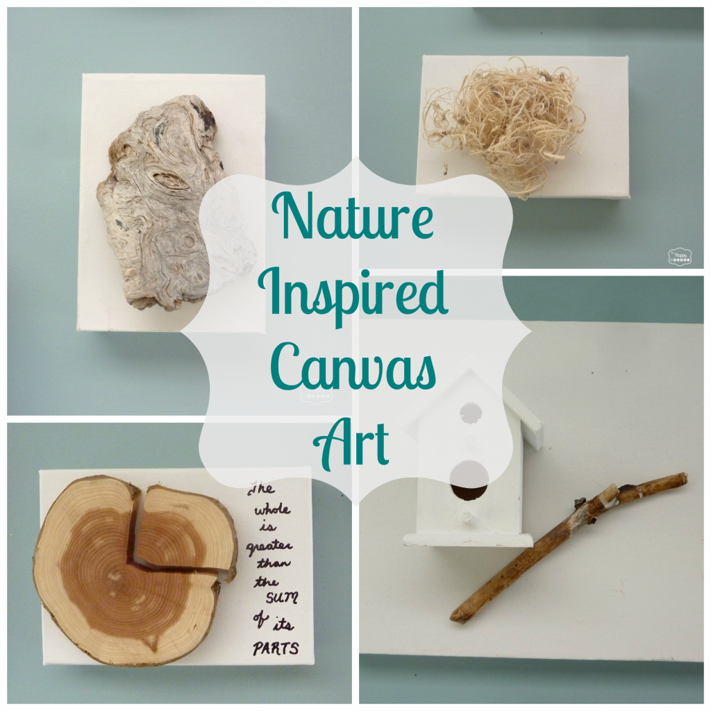 nature inspired canvas art tutorial from thehappyhousie