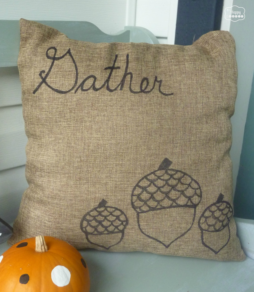 DIY Two Sided Sharpie Pillow for Fall Gather by thehappyhousie for Maison de Pax