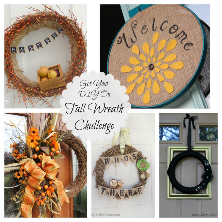 Fall Harvest Wreath with Mini Chalkboard Bunting at thehappyhousie.com-15