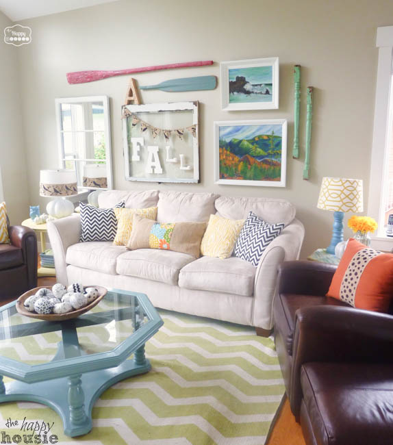 Fall-ifying the Living Room | The Happy Housie