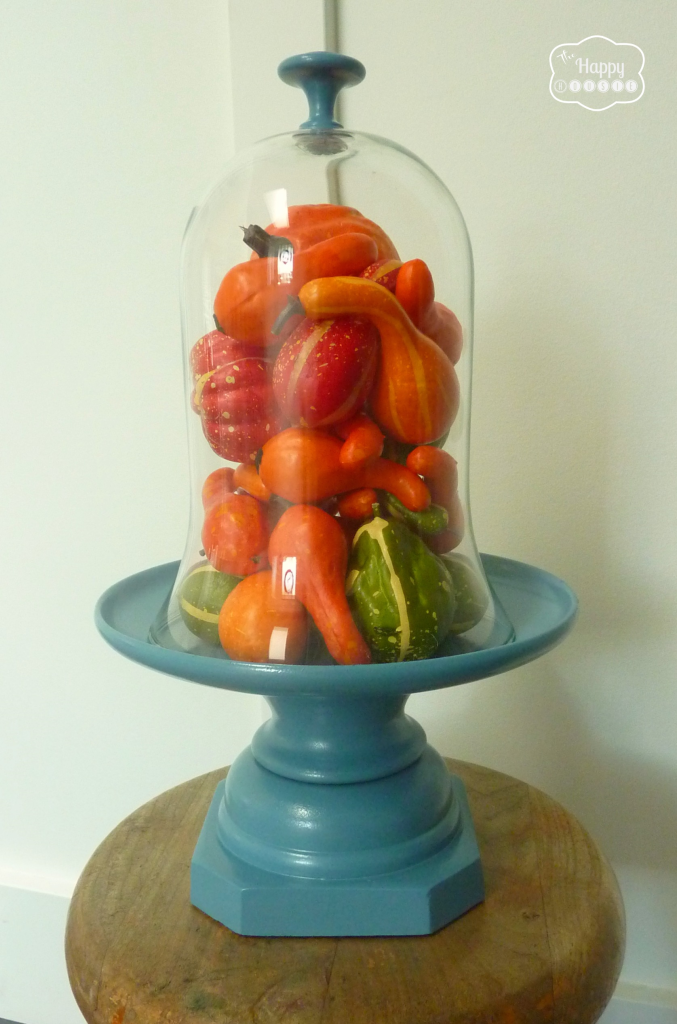 make a cloche from a dollar store hurricane lantern blue project for get your fall diy on at thehappyhousie