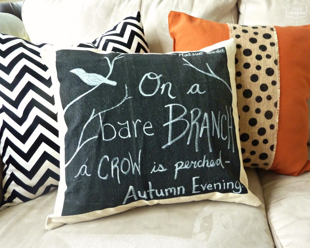 DIY Chalkboard Pillow by thehappyhousie for uncommondesigns