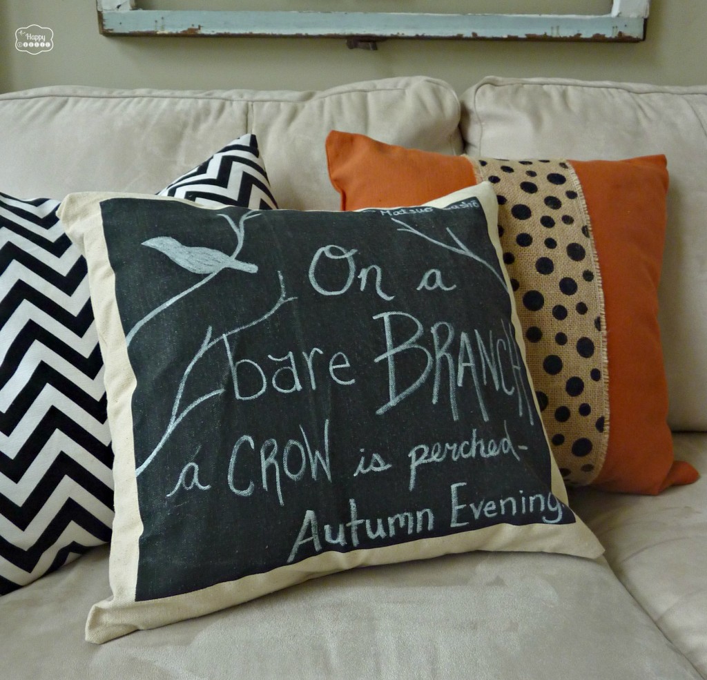 DIY Chalkboard pillow by thehappyhousie for uncommon designs