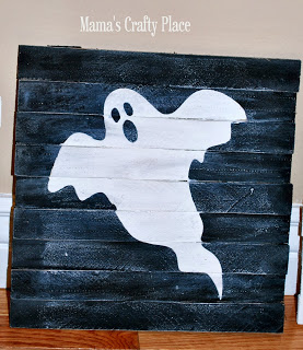 Halloween Mini Pallet Art Ghost