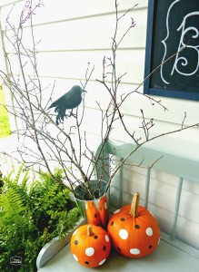 DIY Halloween Door Hanging and Our Crow-tastically Spooky Front Porch ...