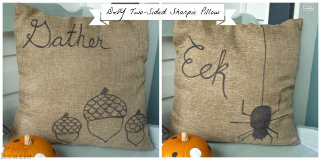 Two Sided Sharpie Pillows for Fall at thehappyhousie.com-10