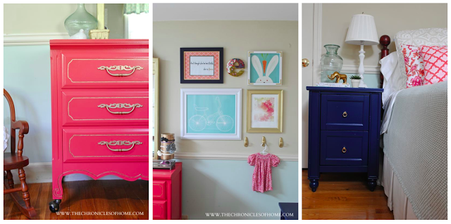 coral navy girl room C1