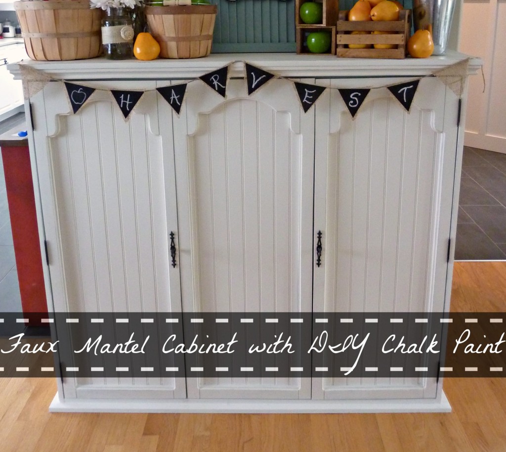 Faux Mantel Cabinet with DIY Chalk Paint